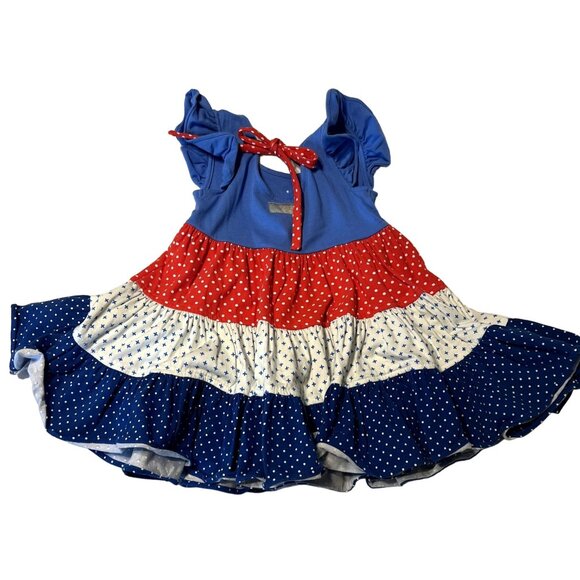 Eleanor Rose Britney Dress Patriotic Girls Size 3 4 Excellent Very gently used c - Picture 6 of 7